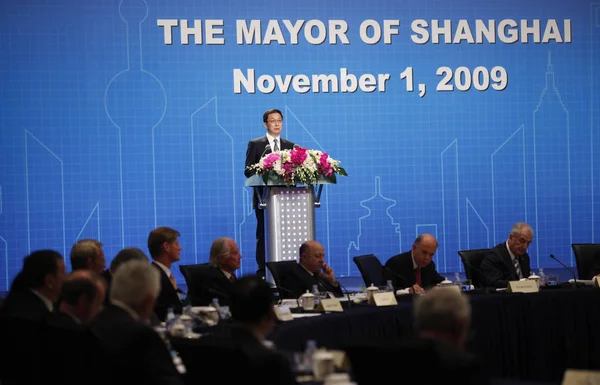 Sindaco Shanghai Han Zheng Interviene Durante 21Esimo Consiglio Consultivo Internazionale — Foto Stock