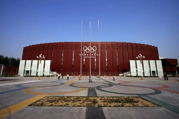 2008년 27일 베이징 올림픽 태권도 경기장소인 베이징과학기술대학교 체육관 — 스톡 사진