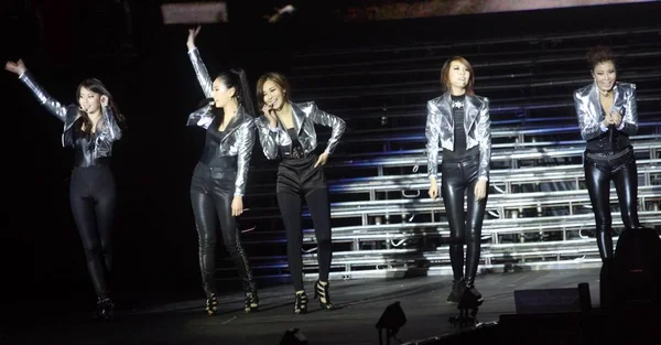 Groupe Sud Coréen Wonder Girls Produit Lors Leur Concert Shanghai — Photo