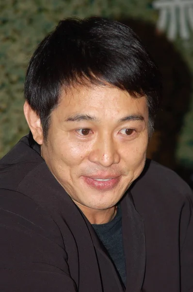 Hollywood Kungfu Star Jet Während Einer Wohltätigkeitsveranstaltung Für Das Chinesische — Stockfoto