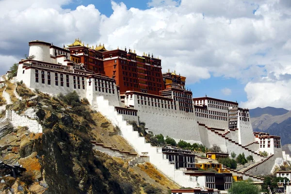 Weergave Van Het Potala Paleis Lhasa Stad Zuidwest Chinas Tibetaanse — Stockfoto
