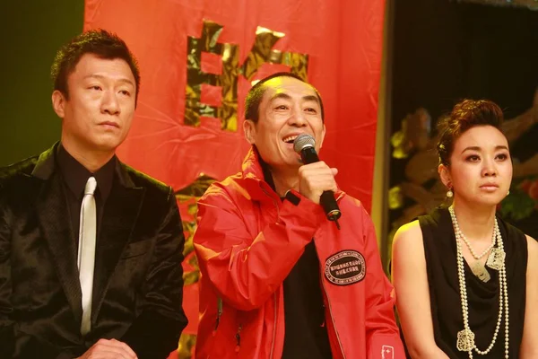 Attore Cinese Sun Honglei Regista Cinese Zhang Yimou Attrice Cinese — Foto Stock