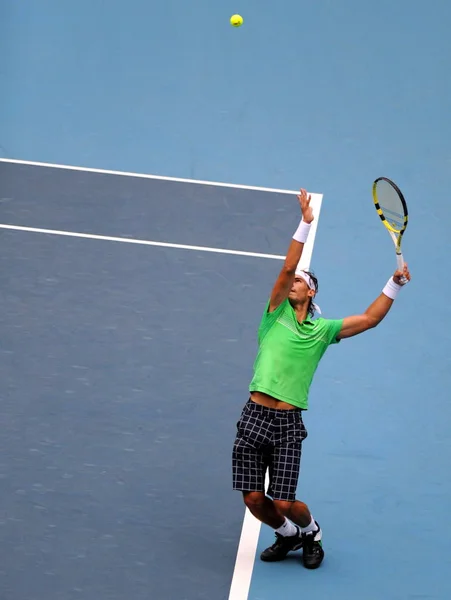 Rafael Nadal Španělska Soutěží Proti James Blake Usa Během Druhého — Stock fotografie