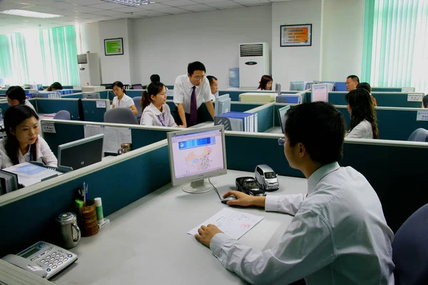 Trabalhadores Escritório Caml Logistics Ltd Chongqing Setembro 2006 — Fotografia de Stock
