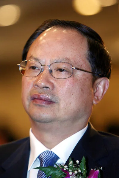 Wang Jianzhou Chairman China Mobile Communications Corporation Known China Mobile — Stock Photo, Image