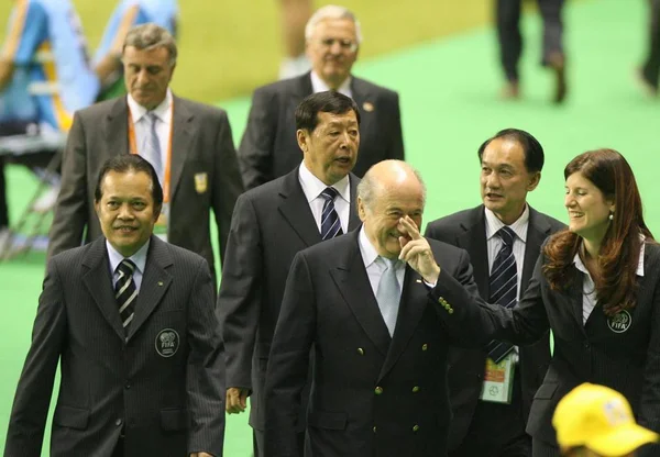 Joseph Blatter Vorne Mitte Präsident Der Fifa Bei Der Eröffnungsfeier — Stockfoto