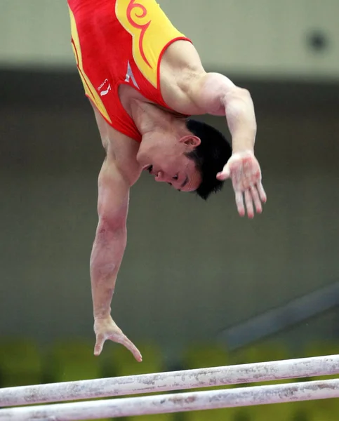 Kinesisk Gymnast Yang Wei Tävlingen Barr Nationella Gymnastik Och Kvalificerande — Stockfoto