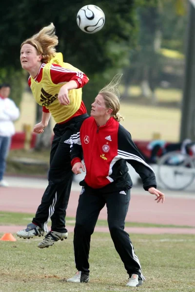 Jugadoras Fútbol Selección Alemana Fútbol Femenino Compiten Durante Una Sesión — Foto de Stock