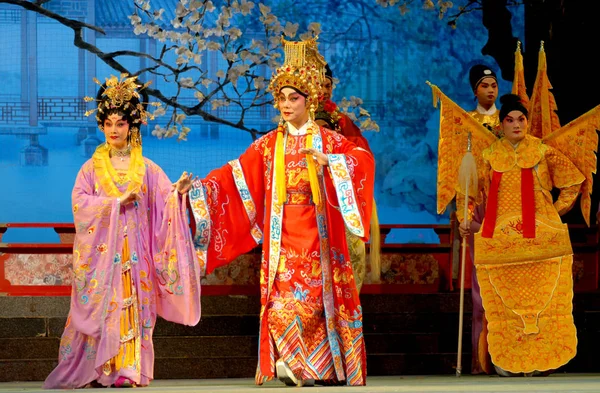 Intérpretes Interpretan Ópera Cantonesa Teatro Nanning Región Autónoma Guangxi Zhuang —  Fotos de Stock