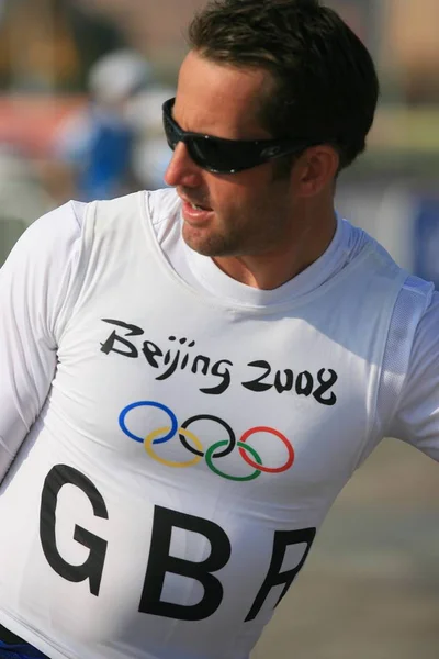토요일 2008 칭다오 올림픽 세일링 센터에서 2008 베이징 올림픽의 클래스 — 스톡 사진