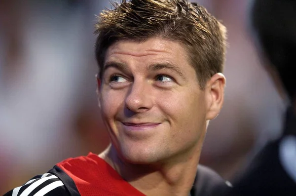 Steven Gerrard Liverpool Football Club Assiste Jogo Entre Fulham Football — Fotografia de Stock