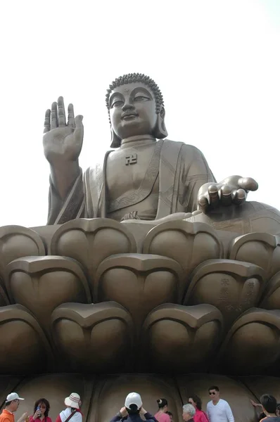 Vista Estátua Nanshan Buddha Longkou Cidade Yantai Leste Província Chinas — Fotografia de Stock