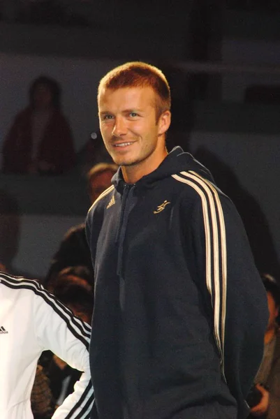 Meia Los Angeles Galaxy David Beckham Durante Evento Promocional Para — Fotografia de Stock