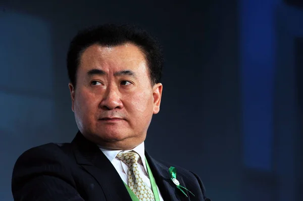 Wang Jianlin Vorsitzender Und Präsident Der Wanda Group Während Einer — Stockfoto