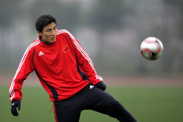 Weifeng Captain Chinas Mens National Team Training Session East Asian — Stock Photo, Image