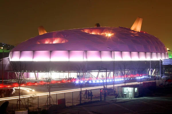 Nachtansicht Des Japanischen Pavillons Auf Der Expo 2010 Shanghai China — Stockfoto