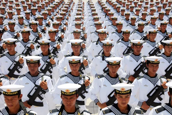Exercice Des Soldats Marine Chinoise Apl Armée Populaire Libération Lors — Photo