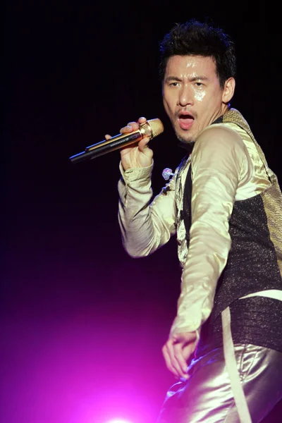 Chanteur Hong Kong Jacky Cheung Produit Lors Son Concert Solo — Photo