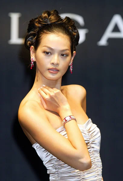 Taiwanesisches Modell Patina Lin Zeigt Neuen Bvlgari Schmuck Bei Einer — Stockfoto