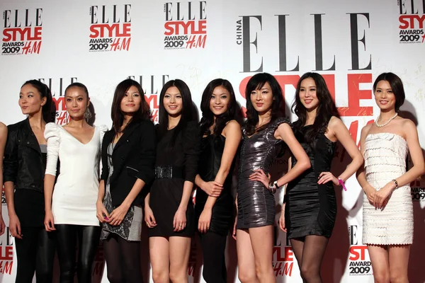 Chinese Models Seen Red Carpet Ceremony Elle Style Awards 2009 — Stock Photo, Image