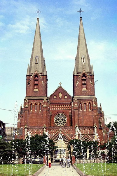 Vista Iglesia Católica Xujiahui Shanghai China — Foto de Stock