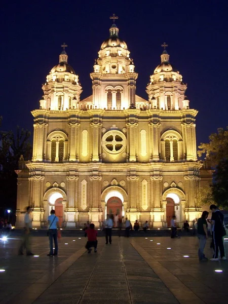 File Vista Catedral San Josefo Iglesia Del Este Calle Comercial — Foto de Stock
