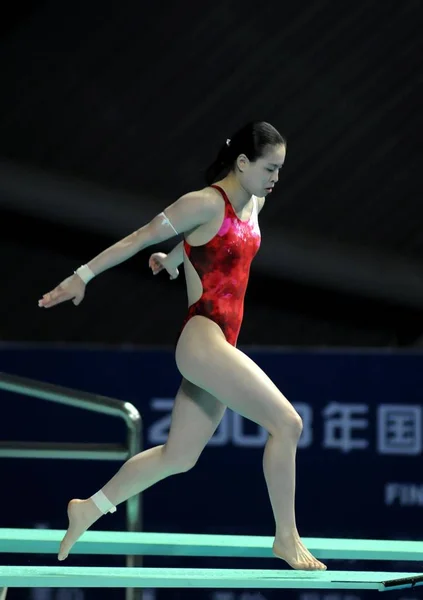 Chinas Minxia Során Womens Springboard 2008 Fina World Series Merülés — Stock Fotó