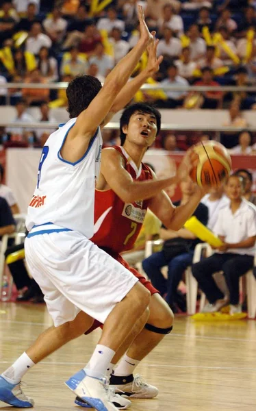 Zhou Peng Rojo Selección Nacional Baloncesto China Está Listo Para —  Fotos de Stock