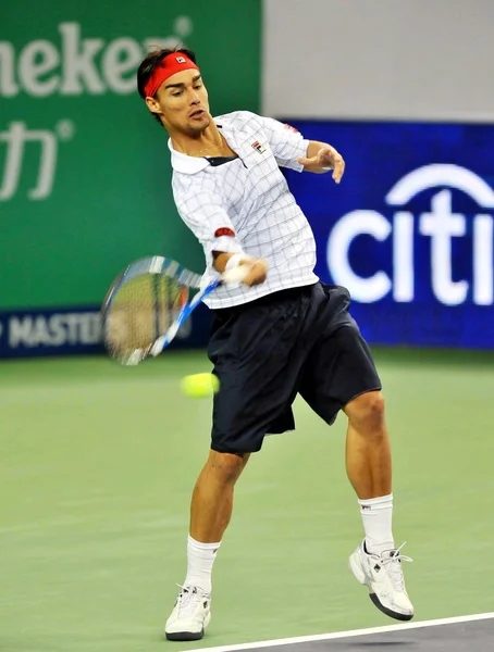 Fabio Fognini Aus Italien Tritt Der Zweiten Runde Des Shanghai — Stockfoto