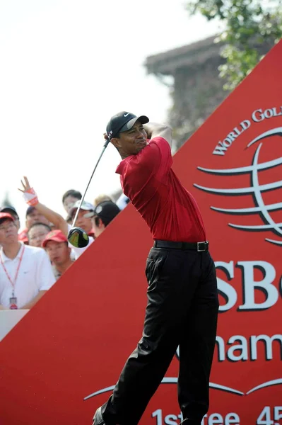 Golfista Numero Uno Mondo Tiger Woods Degli Stati Uniti Partito — Foto Stock