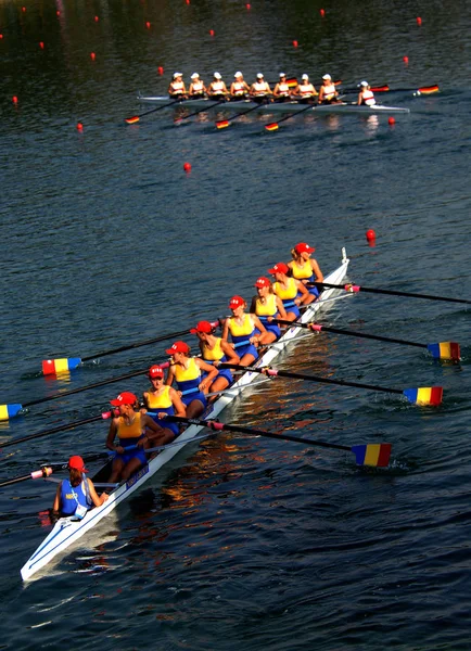 Concorrenti Durante Una Competizione Del 2007 Fisa World Rowing Junior — Foto Stock