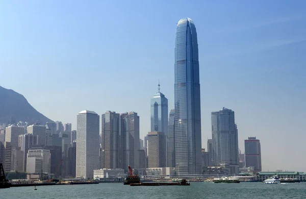 Stadsbild Hong Kong Som Två Ifc Tower International Finance Centre — Stockfoto