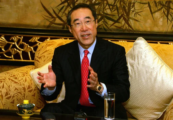 Henry Tang Secretario Jefe Administración Hong Kong Habla Durante Una —  Fotos de Stock