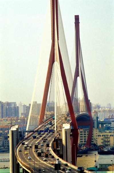 View Yangpu Bridge Shanghai — Stock Photo, Image