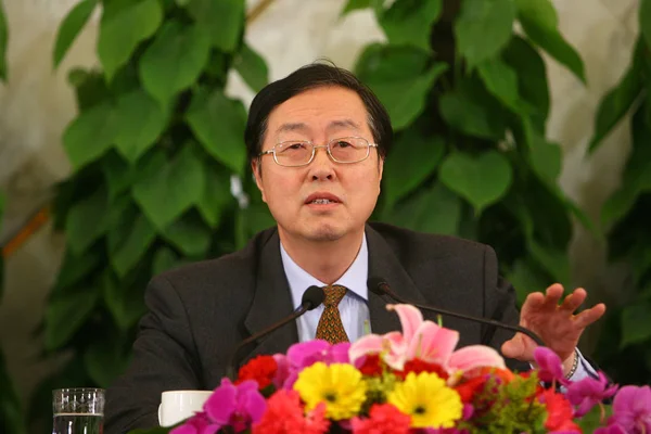 Zhou Xiaochuan Guvernör Peoples Bank China Pboc Kinas Central Bank — Stockfoto