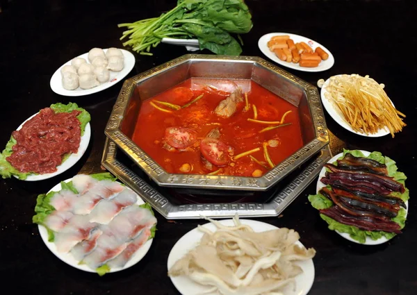Spicy Hot Spot Seen Restaurant Xiamen City Southeast Chinas Fujian — Stock Photo, Image