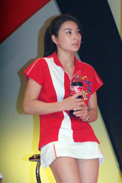 Atleta Buceo Chino Guo Jingjing Durante Evento Promocional Para Programa — Foto de Stock