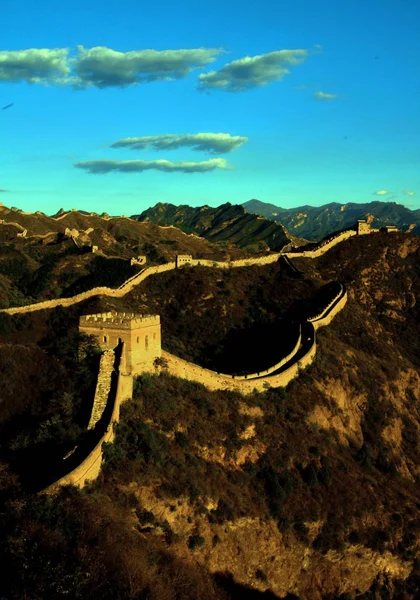 Вид Великую Стену Цзиньшаньлин Уезде Луаньпин Северо Восточная Провинция Хэйлунцзян — стоковое фото