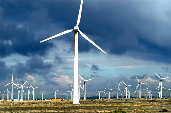 View Wind Power Electricity Generators Wind Power Plant Northwest Chinas — Stock Photo, Image