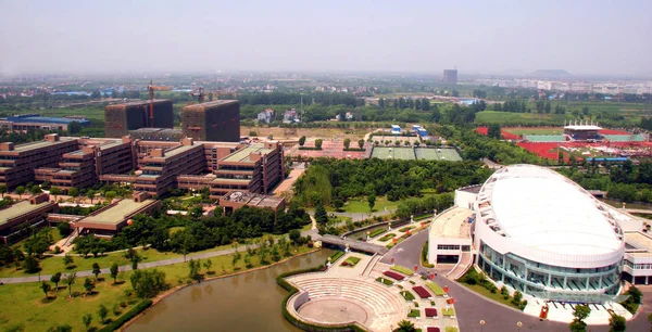 Vista Aérea Del Campus Zijingang Universidad Zhejiang Ciudad Hangzhou Este — Foto de Stock