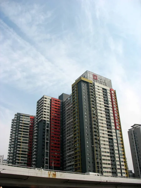 Vista Proyecto Vivienda Vanke Wuhan Provincia Central Chinas Hubei Junio — Foto de Stock