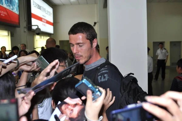 Tennista Russo Marat Safin Firma Tifosi Dopo Essere Arrivato Shanghai — Foto Stock