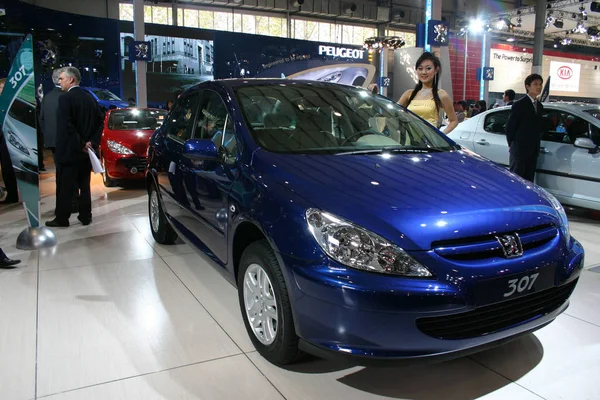 Dongfeng Peugeot 307 Exhibido Durante Beijing Exposición Internacional Automoción Beijing — Foto de Stock