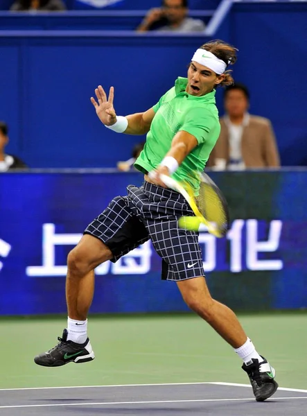 Spanya Rafael Nadal Rekabet Abd Karşı James Blake 2009 Shanghai — Stok fotoğraf