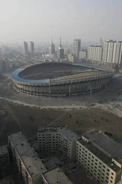 Остаточний Знесення Shenyang Wulihe Стадіон Який Отримав Своє Відомим Всю — стокове фото