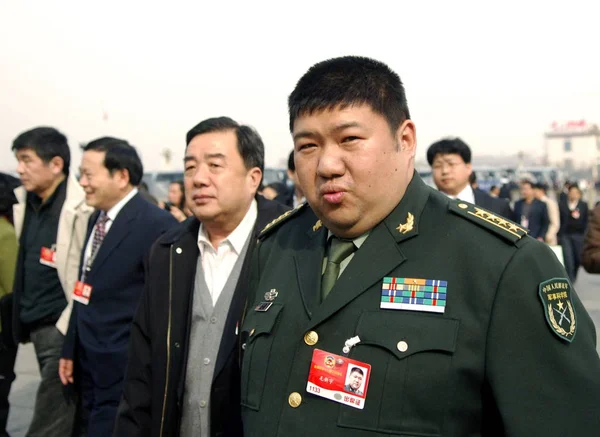 File Mao Xinyu Frente Neto Presidente Mao Zedong Outros Deputados — Fotografia de Stock