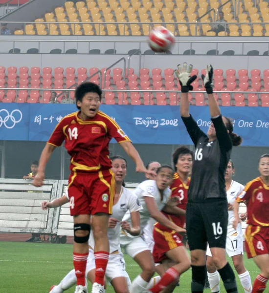 Chinas Jie Yaptı Atlar Bir Dostu Futbol Maçı Qinhuangdao Şehir — Stok fotoğraf