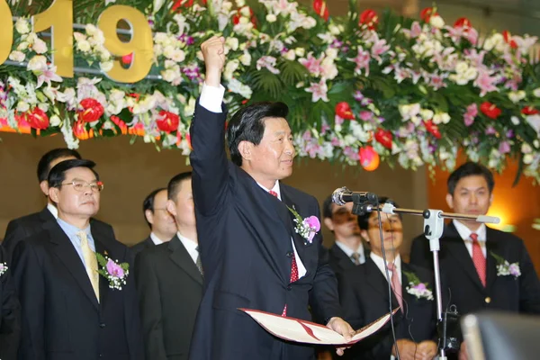 Wei Jiafu Front Przewodniczący Grupy Cosco Innych Urzędników Ceremonii Oznakowanie — Zdjęcie stockowe
