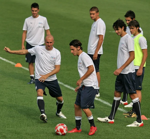 Members Italy Olympic Football Team Training Session Qinhuangdao City North — Stock Photo, Image