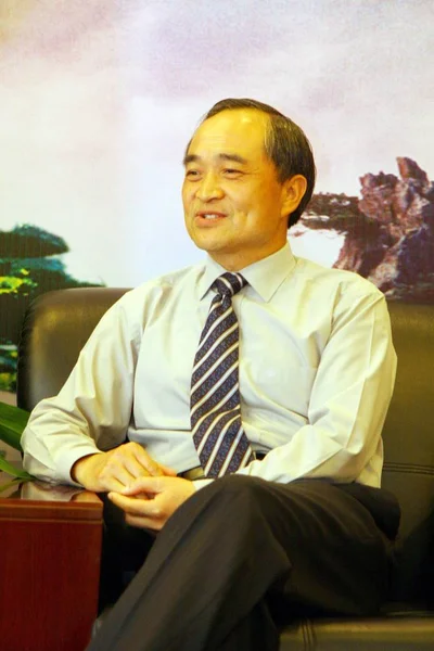Huang Tianwen Presidente Sinosteel Corp Durante Una Reunión Xintai Provincia —  Fotos de Stock